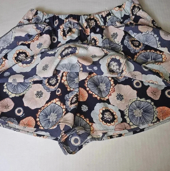 Zara Trafaluc Collection Multi Colored Floral Skort XS BOHO,BEACH,CASUAL - Picture 4 of 10